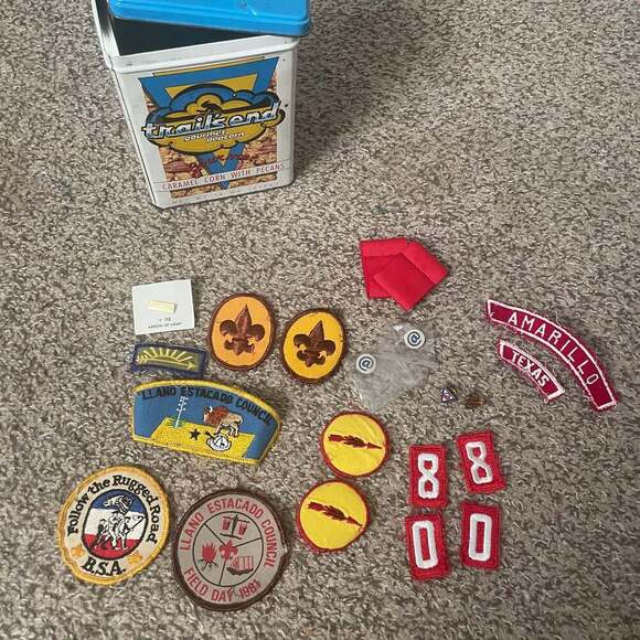 Boy Scouts of America (BSA) Other - Vintage Boy Scout Patches Lot - Field Day 1981, BSA, Trail's End Tin
